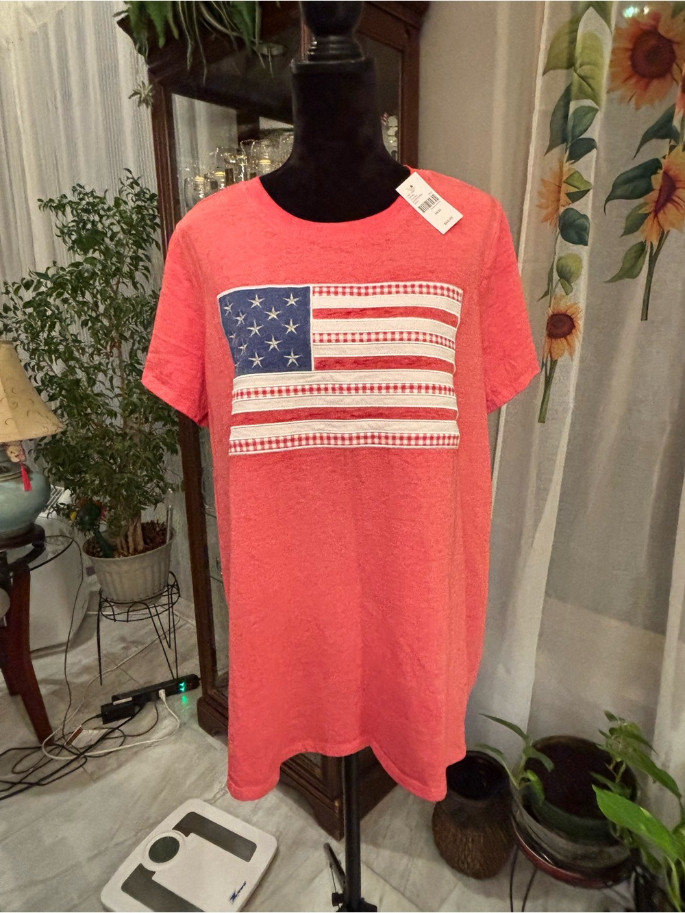 Lane Bryant Coral Scoop Neck Tee Dress with Tag